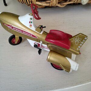 Rocket Car, metal toy, vintage. Unique, rare, moving parts, great condition